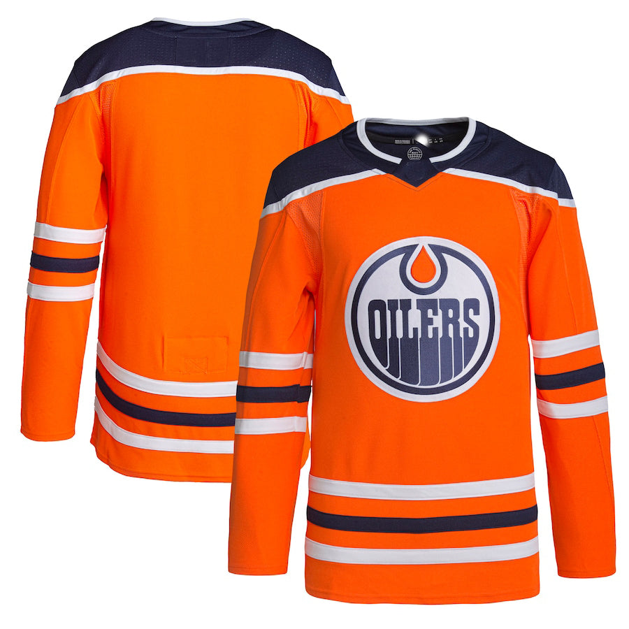 E.Oilers Home Authentic Pro Jersey Orange Stitched American Hockey Jerseys CROVYIE