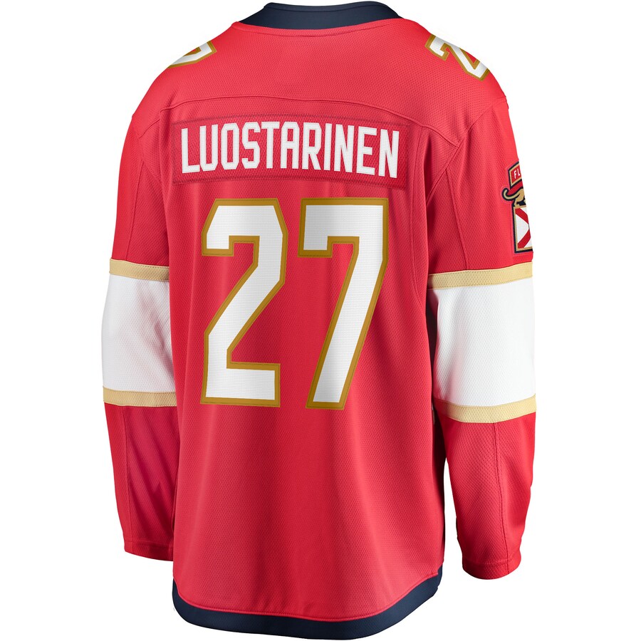 F.Panthers #27 Eetu Luostarinen Fanatics Branded Home Breakaway Player Jersey  Red Stitched American Hockey Jerseys CROVYIE