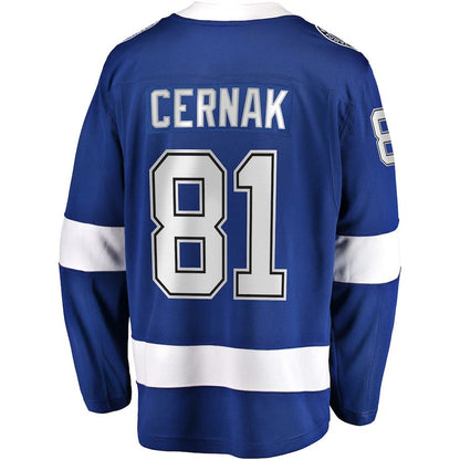 TB.Lightning #81 Erik Cernak Fanatics Branded Home Breakaway Player Jersey Blue Stitched American Hockey Jerseys CROVYIE