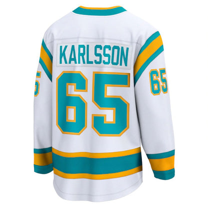 SJ.Sharks #65 Erik Karlsson Fanatics Branded Special Edition 2.0 Breakaway Player Jersey White Stitched American Hockey Jerseys CROVYIE