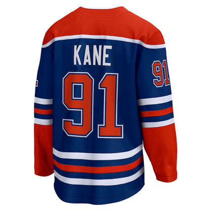 E.Oilers #91 Evander Kane Fanatics Branded Home Breakaway Player Jersey Royal Stitched American Hockey Jerseys CROVYIE