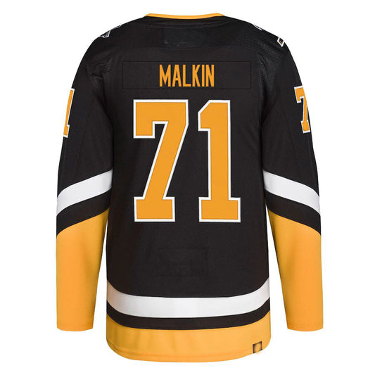 P.Penguins #71 Evgeni Malkin 2021-22 Alternate Primegreen Authentic Pro Player Jersey Black Stitched American Hockey Jerseys CROVYIE