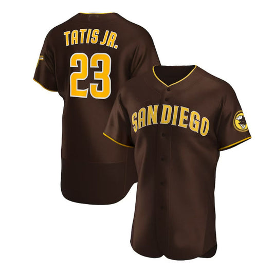San Diego Padres #23 Fernando Tat¡§as Jr. Road Authentic Player Jersey - Brown Baseball Jerseys