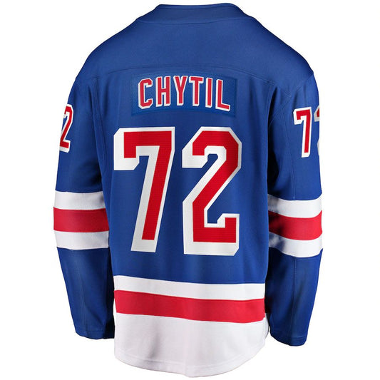 NY.Rangers #72 Filip Chytil Fanatics Branded Home Breakaway Jersey Blue Blue Stitched American Hockey Jerseys CROVYIE