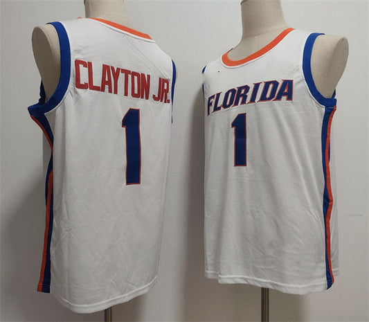 F.Gators #1 Walter Clayton Jr. White Stitched Basketball American College Jerseys