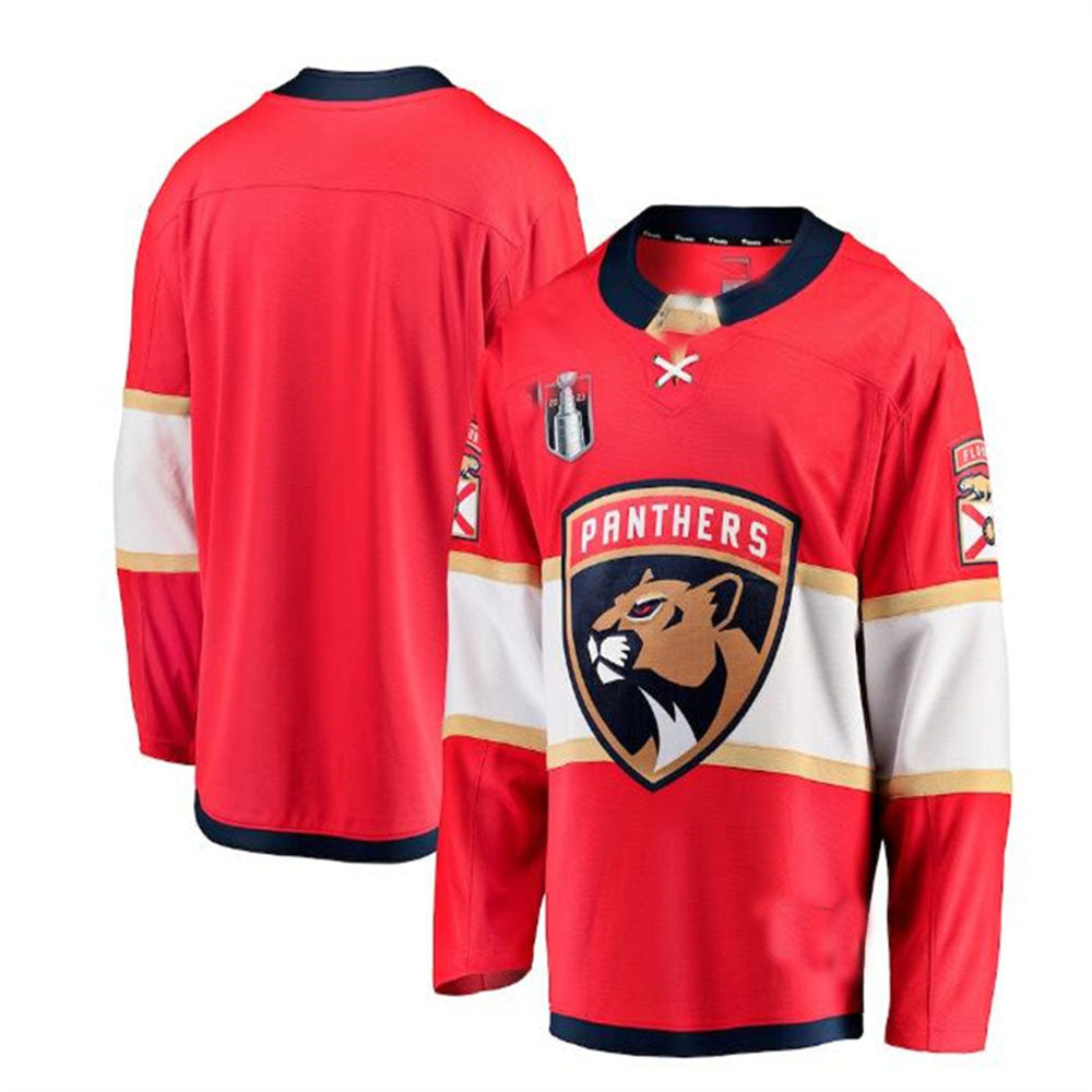 F.Panthers Fanatics Branded 2023 Stanley Cup Final Home Breakaway Jersey - Red Stitched American Hockey Jerseys CROVYIE