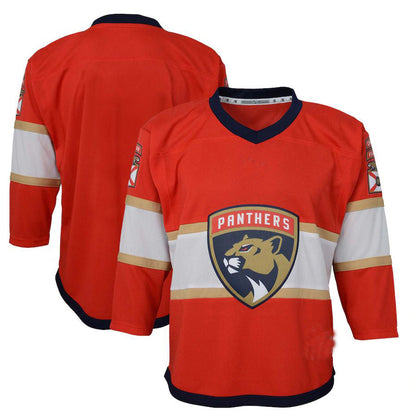 F.Panthers Preschool Home Replica Jersey Red Stitched American Hockey Jerseys CROVYIE