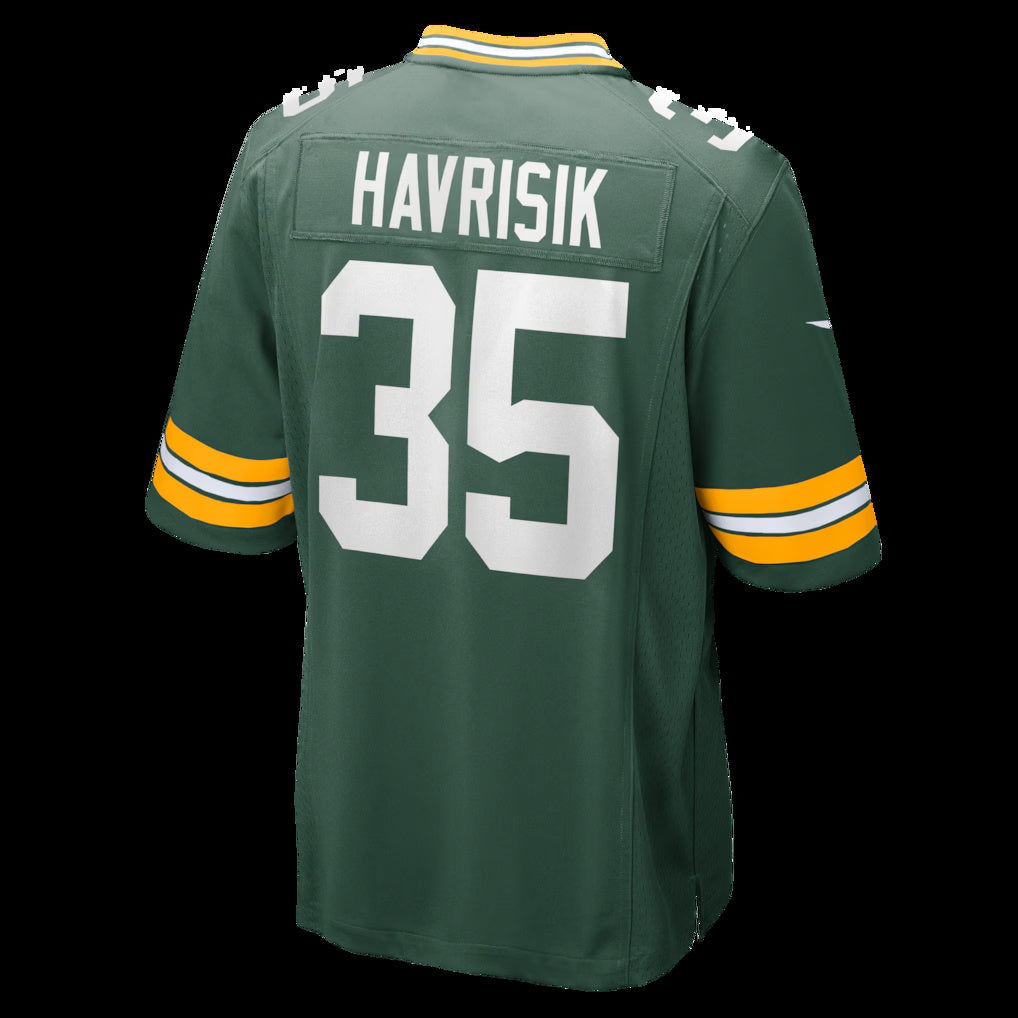 GB.Packers #35 Lucas Havrisik Green Team Game American Football Jerseys