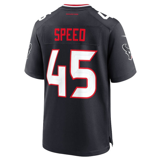 H.Texans #45 E.J. Speed Navy Team Game Stitched American Football Jerseys