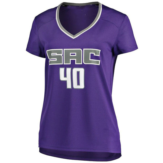 S.Kings #40 Harrison Barnes Fanatics Branded Women's Fast Break Player Replica Jersey Purple Icon Edition Stitched American Basketball Jersey
