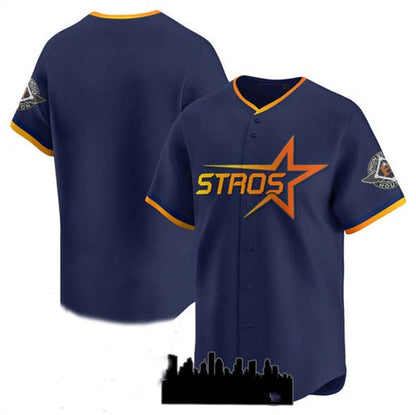 Houston Astros Blank Navy 2025 City Connect Limited Stitched Baseball Jersey
