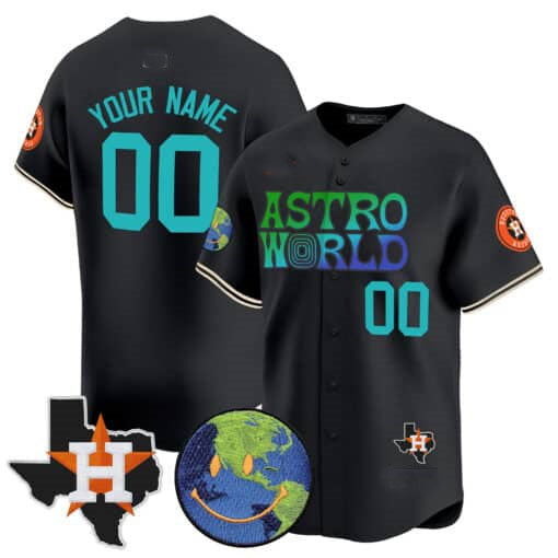 Custom Houston Astros Cactus Jack Astro World Vapor Premier Limited ¨C All Stitched Baseball Jersey