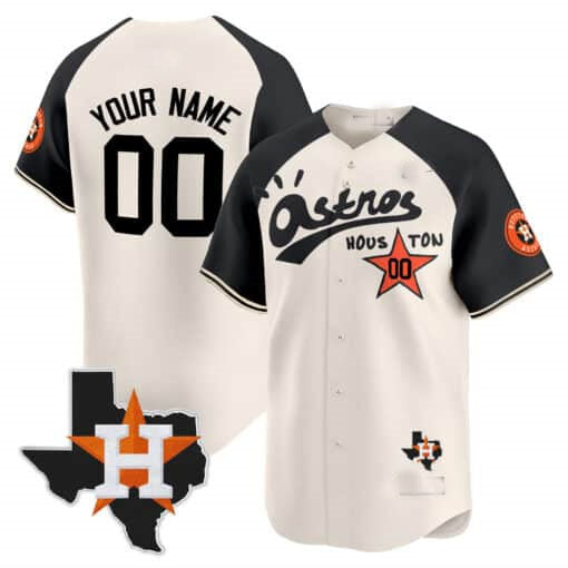 Custom Houston Astros Cactus Jack Style Vapor Premier Limited ¨C All Stitched Baseball Jersey