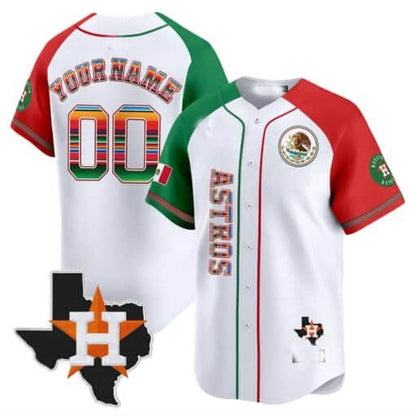 Custom Houston Astros Mexico Vapor Premier Limited V4 ¨C All Stitched Baseball Jersey