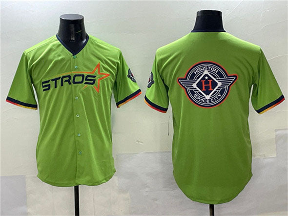 Houston Astros Team Big Logo Green 2025 City Connect Limited Stitched Baseball Jersey