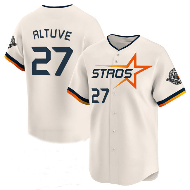 Houston Astros #27 Jose Altuve Cream 2025 City Connect Limited Stitched Baseball Jersey