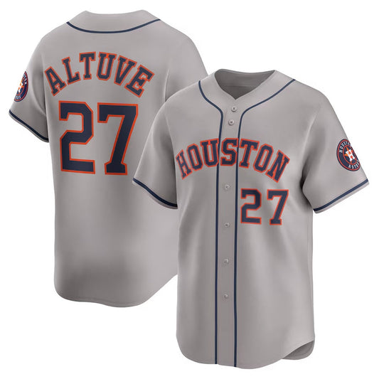 Houston Astros #27 Jose Altuve Road Limited Player Jersey - Gray Stitched Baseball Jersey