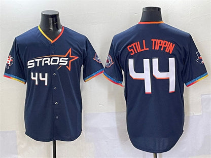 Houston Astros #44 Still Tippin Navy 2025 City Connect With Texas Patch Limited Stitched Baseball Jersey