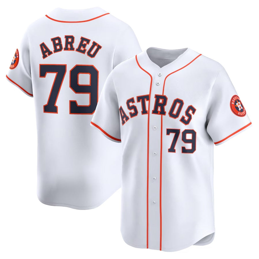 Houston Astros #79 Jose Abreu Home Limited Player Jersey - White Stitched Baseball Jersey