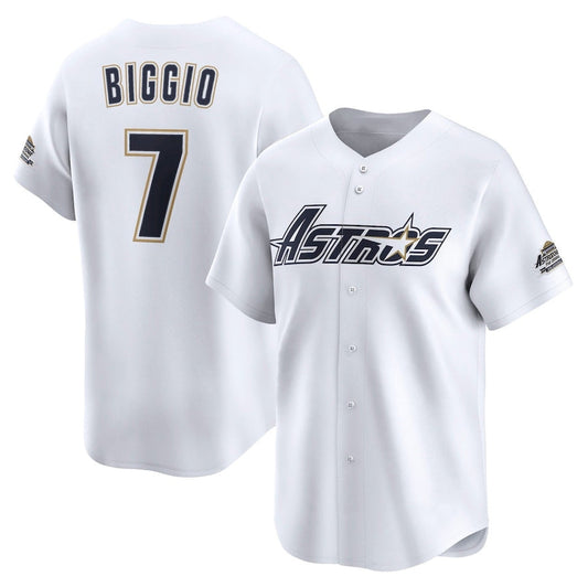 Houston Astros #7 Craig Biggio Throwback Cooperstown Collection Limited Jersey - White Stitched Baseball Jersey