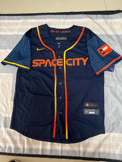 Baseball Jerseys New Houston Astros 44 Yordan Alvarez Navy Stitched 2022 Space City Connect Jerseys