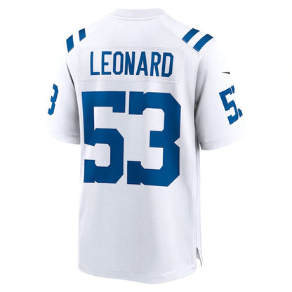IN.Colts #53 Shaquille Leonard White Player Game Jersey Stitched American Football Jerseys