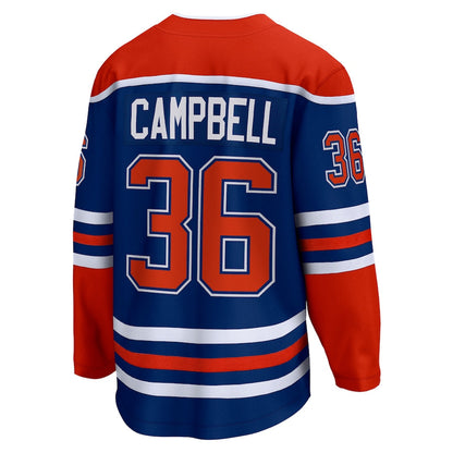 E.Oilers #36 Jack Campbell Fanatics Branded Home Breakaway Player Jersey  Royal Stitched American Hockey Jerseys CROVYIE