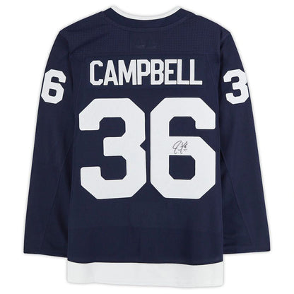 T.Maple Leafs #36 Jack Campbell Fanatics Authentic Autographed 2022 Heritage Classic Jersey Navy Stitched American Hockey Jerseys CROVYIE
