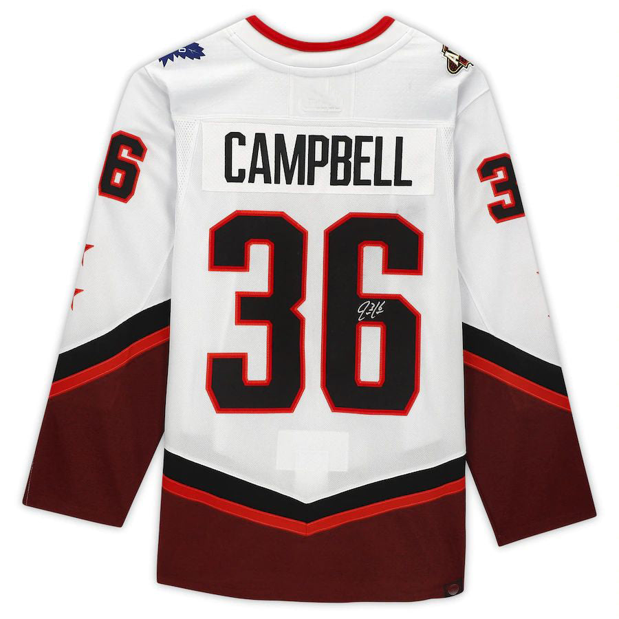 T.Maple Leafs #36 Jack Campbell Fanatics Authentic Autographed 2022 All-Star Game White Stitched American Hockey Jerseys CROVYIE
