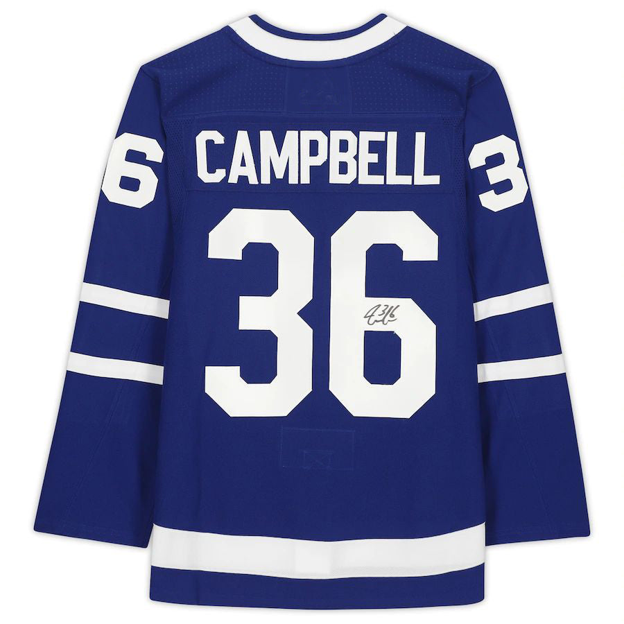T.Maple Leafs #36 Jack Campbell Fanatics Authentic Autographed Jersey Blue Stitched American Hockey Jerseys CROVYIE