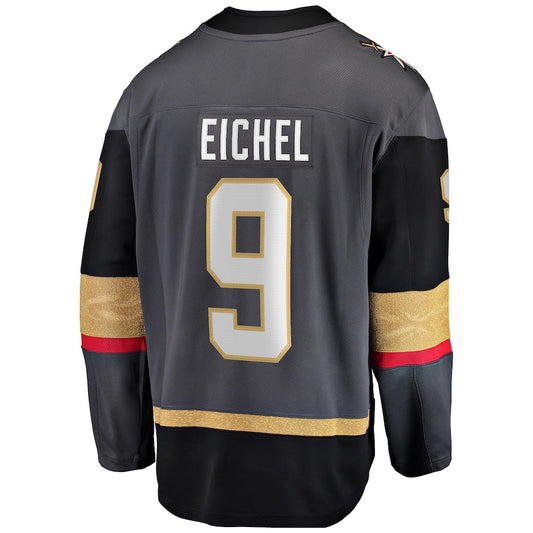 V.Golden Knights #9 Jack Eichel Fanatics Branded Alternate Breakaway Player Jersey Gray Stitched American Hockey Jerseys CROVYIE