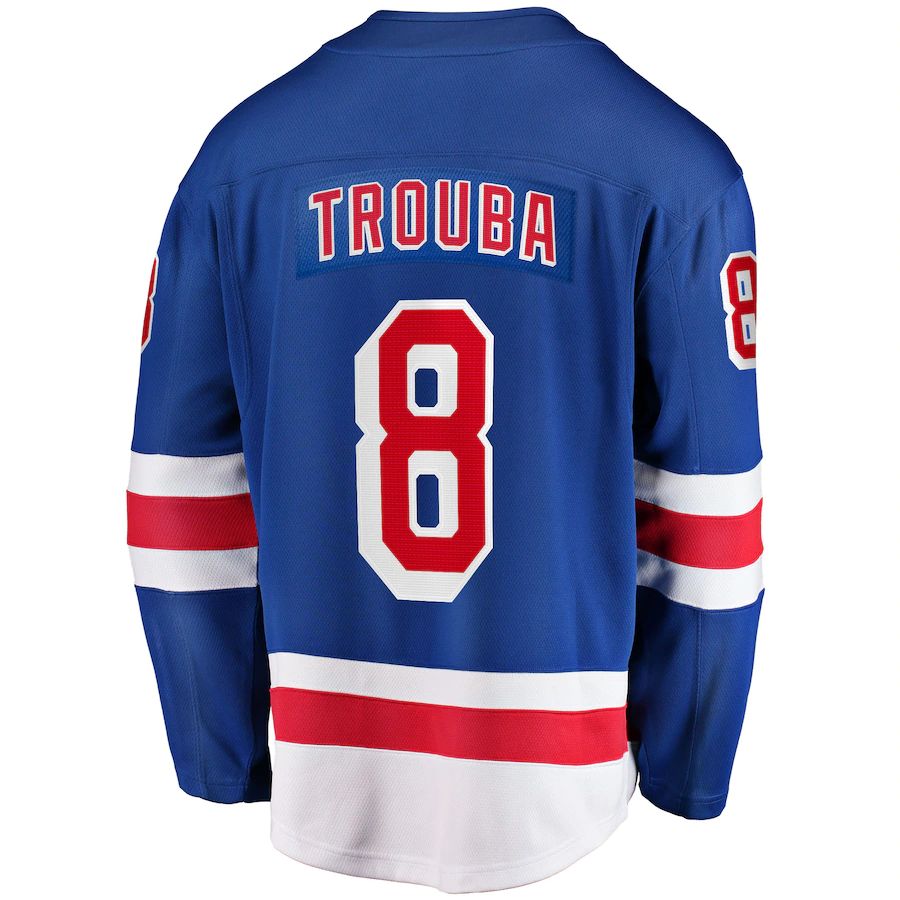 NY.Rangers #8 Jacob Trouba Fanatics Branded Home Breakaway Jersey Blue Stitched American Hockey Jerseys CROVYIE