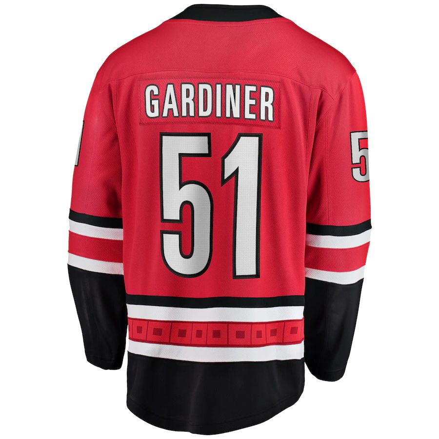 C.Hurricanes #51 Jake Gardiner Fanatics Branded Home Breakaway Player Jersey Red Stitched American Hockey Jerseys CROVYIE