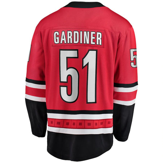 C.Hurricanes #51 Jake Gardiner Fanatics Branded Home Breakaway Player Jersey Red Stitched American Hockey Jerseys CROVYIE