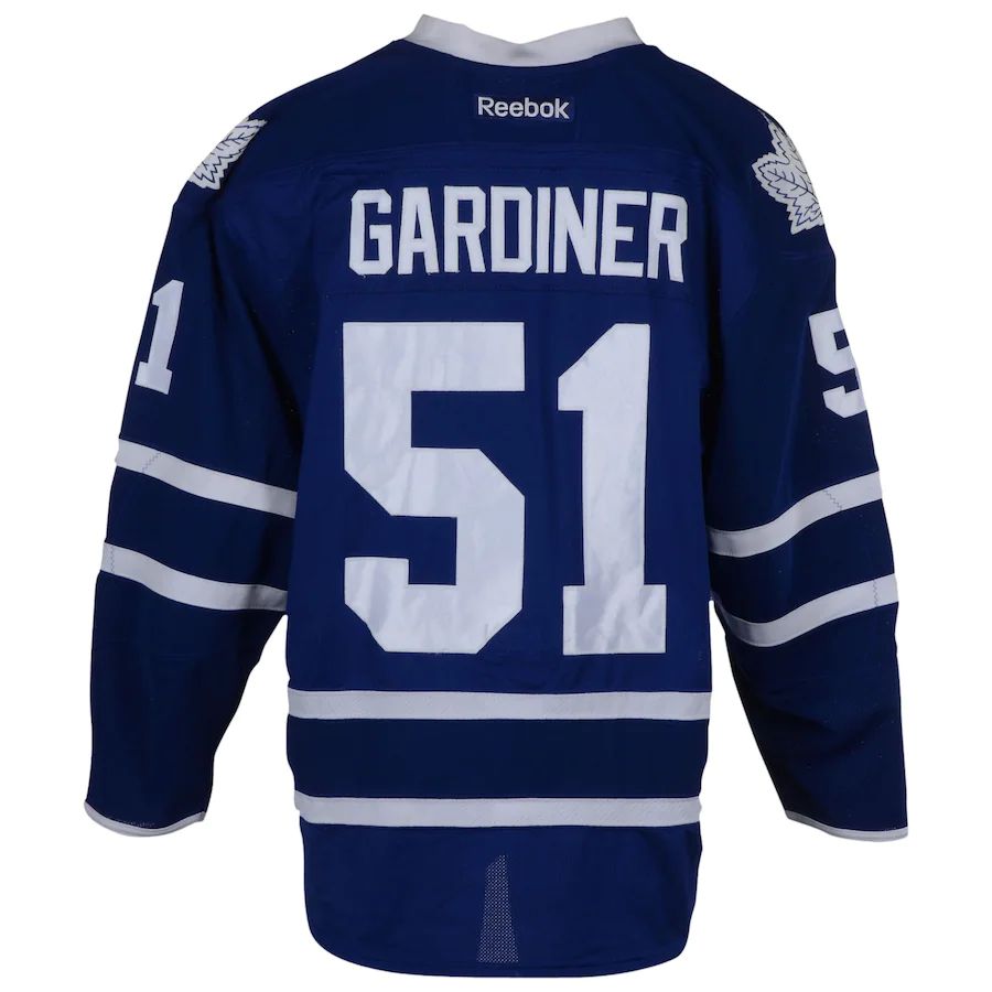 T.Maple Leafs #51 Jake Gardiner Fanatics Authentic Game-Used  from the 2015-16 Season Blue Stitched American Hockey Jerseys CROVYIE