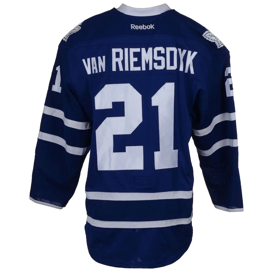 T.Maple Leafs #21 James van Riemsdyk Fanatics Authentic Game-Used from the 2015-16 Season Blue Stitched American Hockey Jerseys CROVYIE