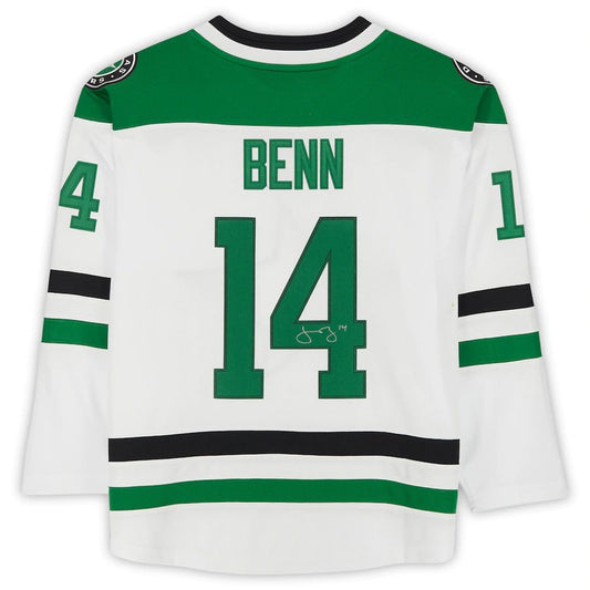 D.Stars #14 Jamie Benn Fanatics Authentic Autographed Branded Breakaway Jersey White Stitched American Hockey Jerseys CROVYIE