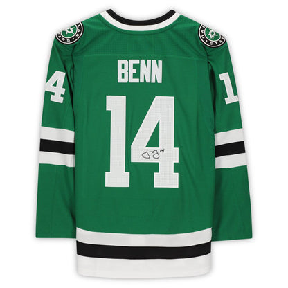 D.Stars #14 Jamie Benn Fanatics Authentic Autographed  Jersey Kelly Green Stitched American Hockey Jerseys CROVYIE