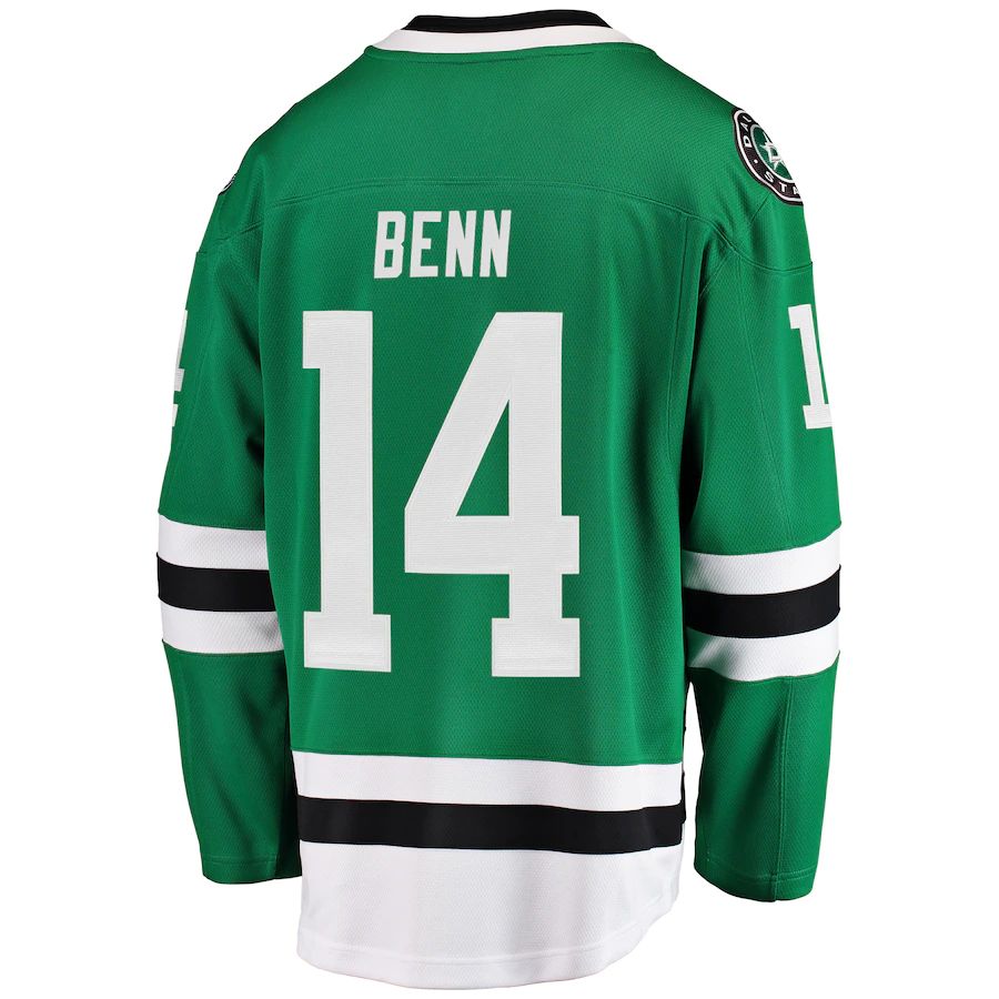 D.Stars #14 Jamie Benn Fanatics Branded Breakaway Player Jersey Green Stitched American Hockey Jerseys CROVYIE