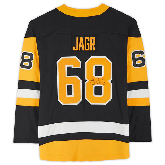 P.Penguins #68 Jaromir Jagr Fanatics Authentic Autographed Fanatics Breakaway Jersey Black Stitched American Hockey Jerseys CROVYIE