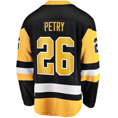 P.Penguins #26 Jeff Petry Fanatics Branded Home Breakaway Player Jersey Black Stitched American Hockey Jerseys CROVYIE
