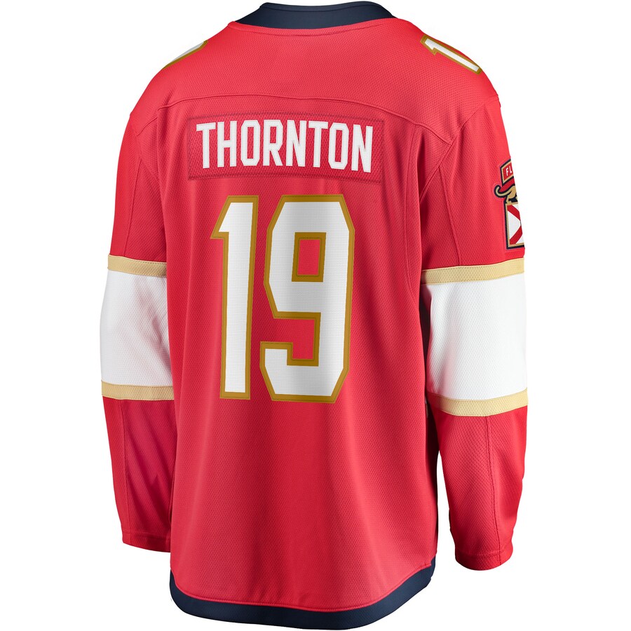 F.Panthers #19 Joe Thornton Fanatics Branded Home Breakaway Player Jersey Red Stitched American Hockey Jerseys CROVYIE