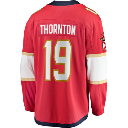 F.Panthers #19 Joe Thornton Fanatics Branded Home Breakaway Player Jersey Red Stitched American Hockey Jerseys CROVYIE