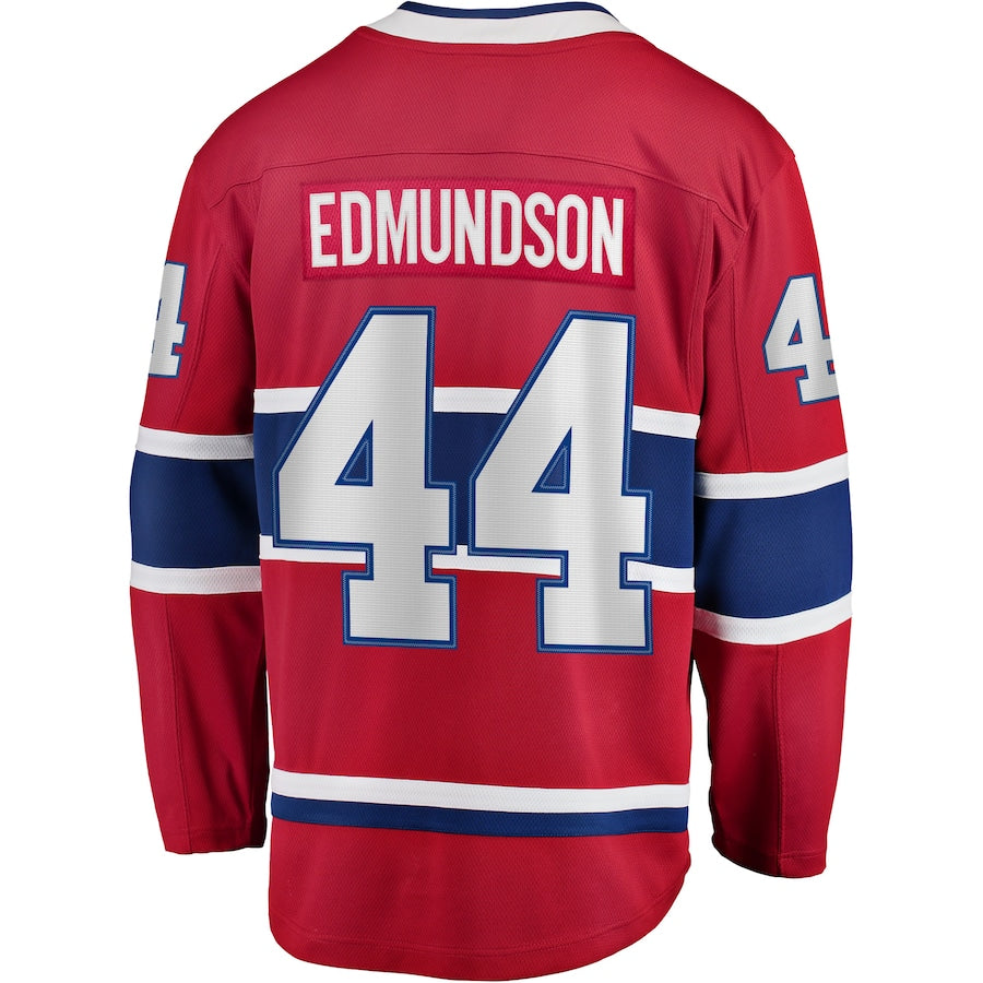 M.Canadiens #44 Joel Edmundson Fanatics Branded Breakaway Player Jersey Red Stitched American Hockey Jerseys CROVYIE