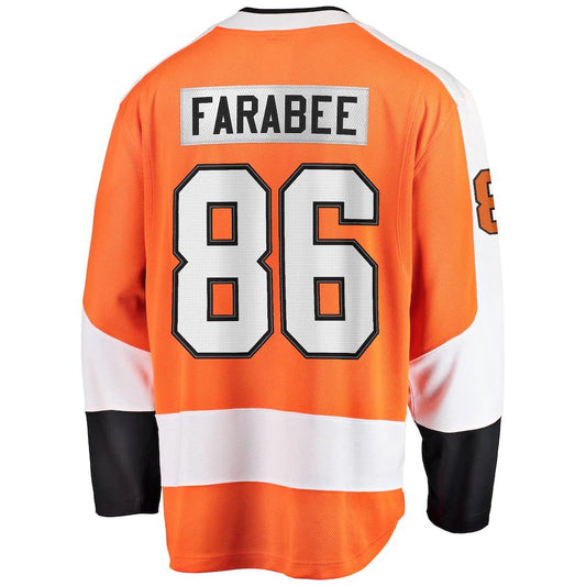 P.Flyers #86 Joel Farabee Fanatics Branded Home Team Breakaway Player Jersey Orange Stitched American Hockey Jerseys CROVYIE