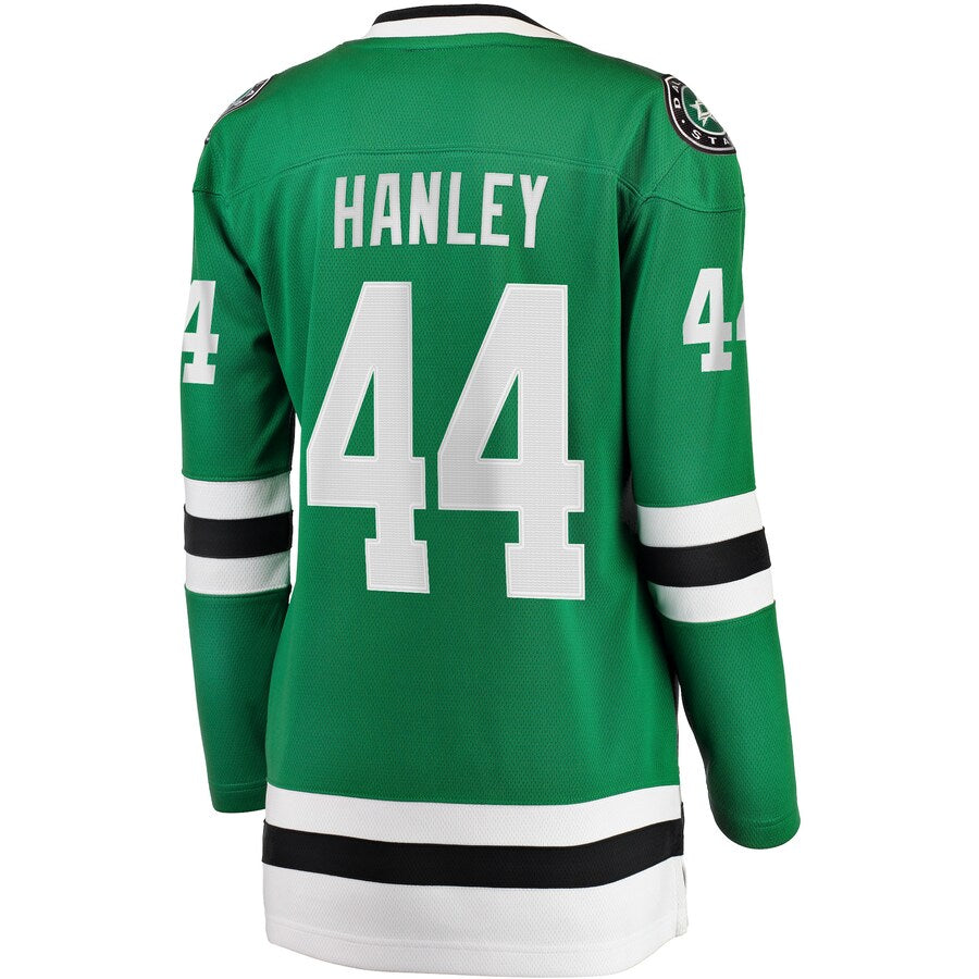 D.Stars #44 Joel Hanley Fanatics Branded Home Breakaway Player Jersey  Kelly Green Stitched American Hockey Jerseys CROVYIE