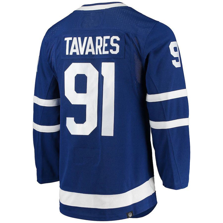 T.Maple Leafs #91 John Tavares Home Captain Patch Primegreen Authentic Pro Player Jersey  Blue Stitched American Hockey Jerseys CROVYIE