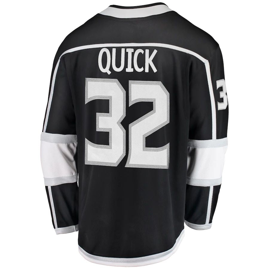 LA.Kings #32 Jonathan Quick Fanatics Branded Breakaway Player Jersey Black Stitched American Hockey Jerseys CROVYIE