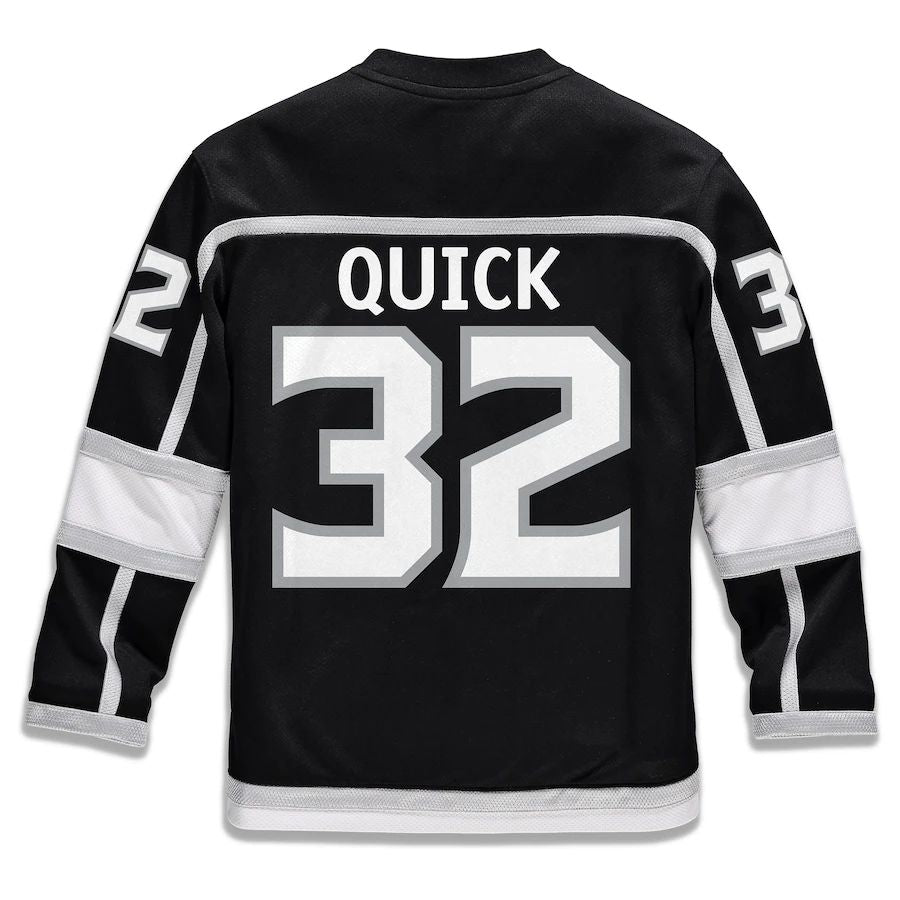 LA.Kings #32 Jonathan Quick Fanatics Branded Replica Player Jersey Black Stitched American Hockey Jerseys CROVYIE