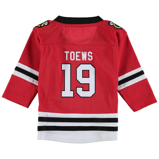 C.Blackhawks #19 Jonathan Toews Infant Replica Player Jersey Red Stitched American Hockey Jerseys CROVYIE